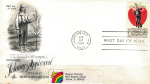 FDC SADZENIE JABŁONI USA MI.908