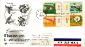FDC BOTANICZNY KONGRES USA MI.986-989