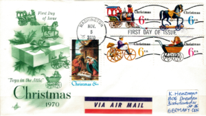 FDC BOŻE NARODZENIE USA MI.1017-1020