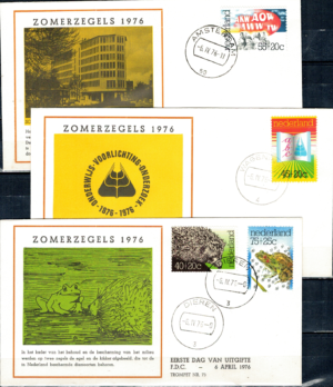 FDC ZWIERZĘTA HOLANDIA MI.1070-1073