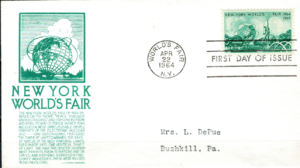 FDC WYSTAWA ŚWIATOWA USA MI.857 NR3