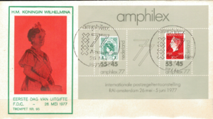 FDC KRÓLOWA WILHELMINA HOLANDIA MI.BL.16 NR1