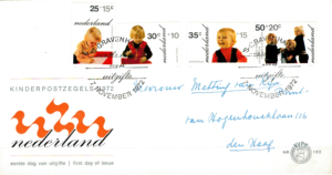 FDC DLA DZIECI HOLANDIA MI.1001-1004