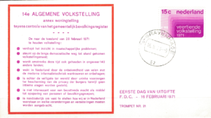 FDC SPIS LUDNOŚCI HOLANDIA MI.957 NR1