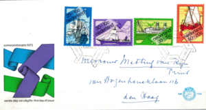 FDC MARYNISTYKA HOLANDIA MI.1007-1010 NR1