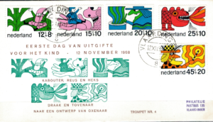 FDC DZIEŃ DZIECKA HOLANDIA MI.905-909 NR3