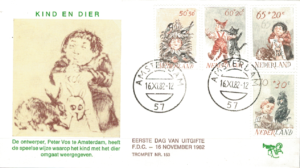 FDC DZIEŃ DZIECKA HOLANDIA MI.1223-1226