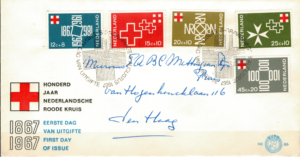 FDC CZERWONY KRZYŻ HOLANDIA MI.883-887 NR2