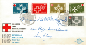 FDC CZERWONY KRZYŻ HOLANDIA MI.883-887 NR1