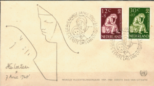 FDC ROK UCHODŹCY HOLANDIA MI.744-745