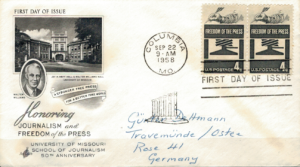 FDC WOLNOŚĆ PRASY USA MI.738 NR1