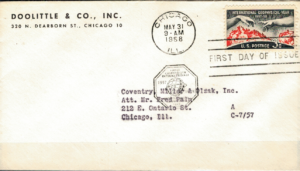 FDC MIĘDZYNARODOWY ROK GEOFIZYCZNY USA MI.727 NR2