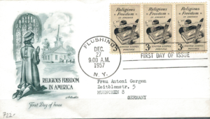 FDC RELIGIJNA WOLNOŚĆ W AMERYCE USA MI.722 NR5