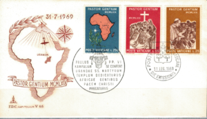 FDC PAPIEŻ W AFRYCE WATYKAN MI.550-552 NR2