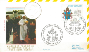 WIZYTA JANA PAWŁA II FRANCJA KOPERTA