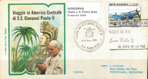 WIZYTA JANA PAWŁA II HONDURAS-SAN PEDRO SULA KOPERTA