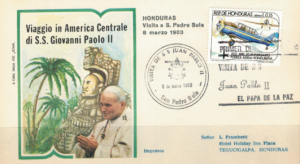 WIZYTA JANA PAWŁA II HONDURAS-SAN PEDRO SULA KOPERTA
