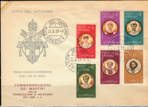 FDC SŁAWNI LUDZIE WATYKAN MI.307-312 NR1