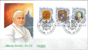 FDC PAPIEŻ PIUS IX WATYKAN MI.720-722