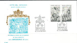 FDC ROCZNICA WATYKAN MI.701-702 NR1