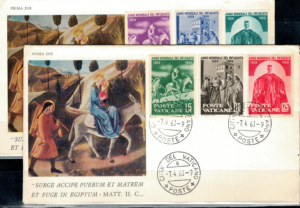 FDC ROCZNICA WATYKAN MI.338-343 NR2