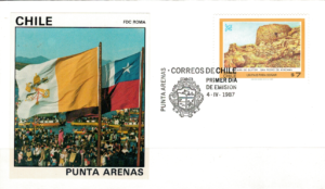 WIZYTA JANA PAWŁA II CHILE - PUNTA ARENAS KOPERTA