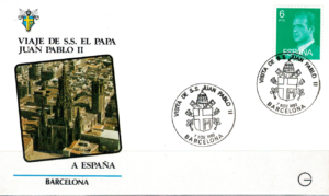WIZYTA JANA PAWŁA II HISZPANIA - BARCELONA KOPERTA