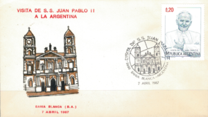WIZYTA JANA PAWŁA II ARGENTYNA - BAHIA BLANCA KOPERTA