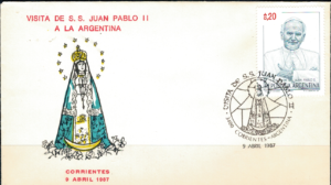 WIZYTA JANA PAWŁA II ARGENTYNA - CORRIENTES KOPERTA