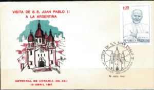 WIZYTA JANA PAWŁA II ARGENTYNA - CATEDRAL DE UCRANIA KOPERTA