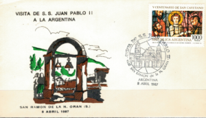 WIZYTA JANA PAWŁA II ARGENTYNA - SAN RAMON DE LA N. ORAN KOPERTA
