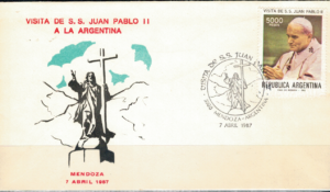 WIZYTA JANA PAWŁA II ARGENTYNA - MENDOZA KOPERTA