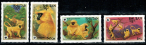 MAŁPY BHUTAN MI.840-843**
