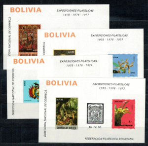 WYSTAWA FILATELISTYCZNA BOLIWIA MI.BL.40-43**