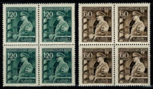 55 URODZINY HITLERA CZECHY I MORAWY MI.136-137** 4-BLOK