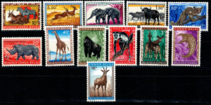 ZWIERZĘTA BELGIJSKIE KONGO MI.343-354**