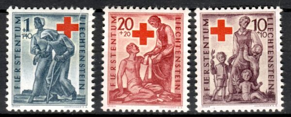 CZERWONY KRZYŻ LIECHTENSTEIN MI.244-246**
