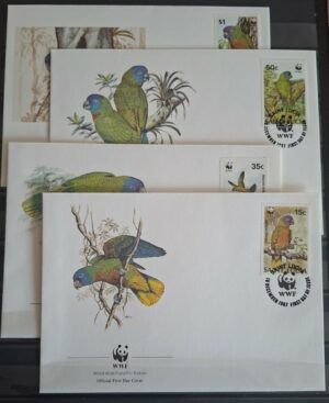 FDC PTAKI WWF ŚW.ŁUCJA MI.909-912