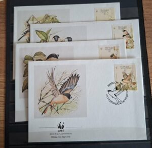 FDC PTAKI WWF PORTUGALIA AZORY MI.405-408