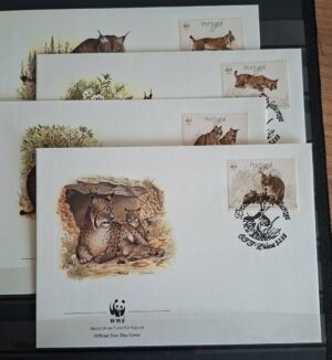 FDC ZWIERZĘTA WWF PORTUGALIA MI.1741-1744